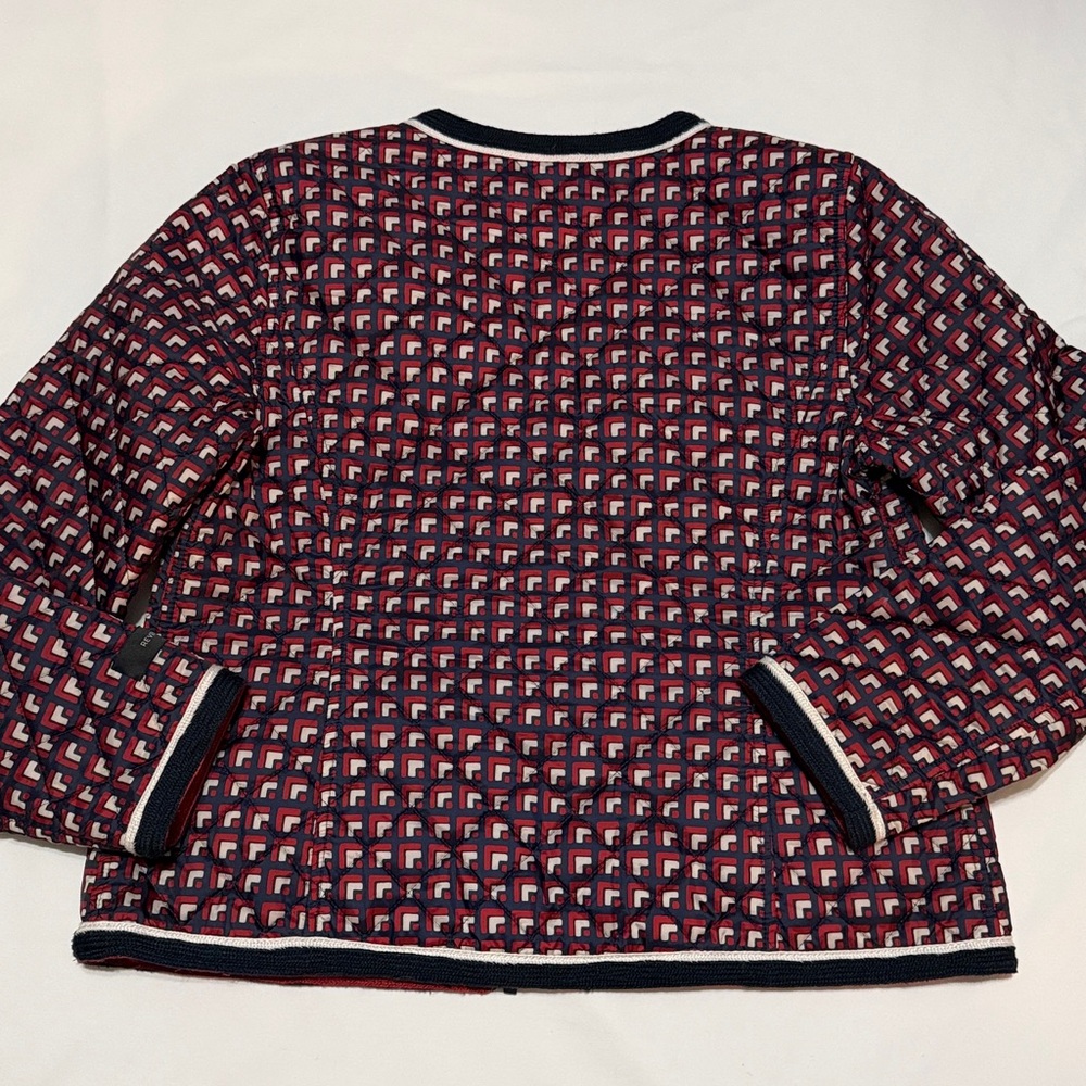 Talbots Cropped Navy And Red Patterned Reversible… - image 8